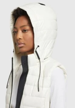 Khujo FABIA SHINY - Weste - Weiß -Khujo 2abe0d02b2b74109a78dd62426f84ef7