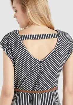 Khujo LEIFA - Freizeitkleid - Dunkelblau-weiß Gestreift -Khujo d9578bcc901d476fbd35311a786ffd2c