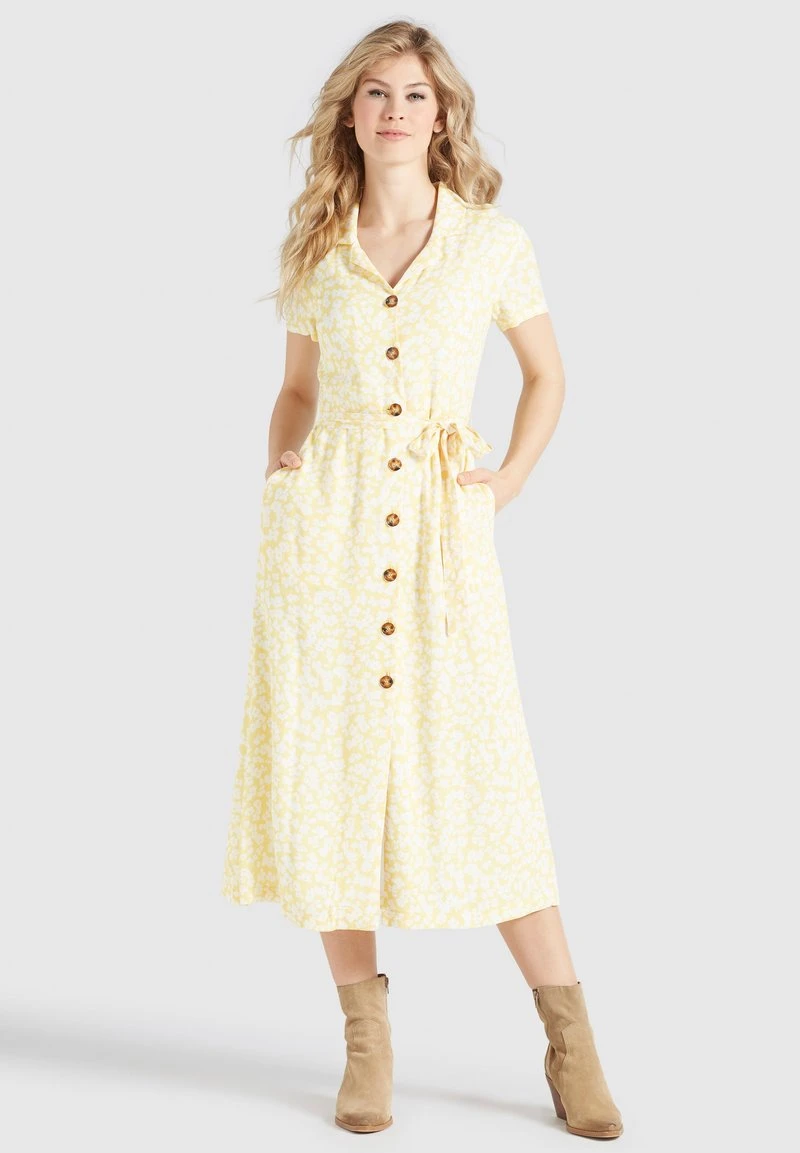 Khujo GOYA - Blusenkleid - Gelb-weiß Geblümt 2 Khujo GOYA - Blusenkleid - Gelb-weiß Geblümt – Bild 2