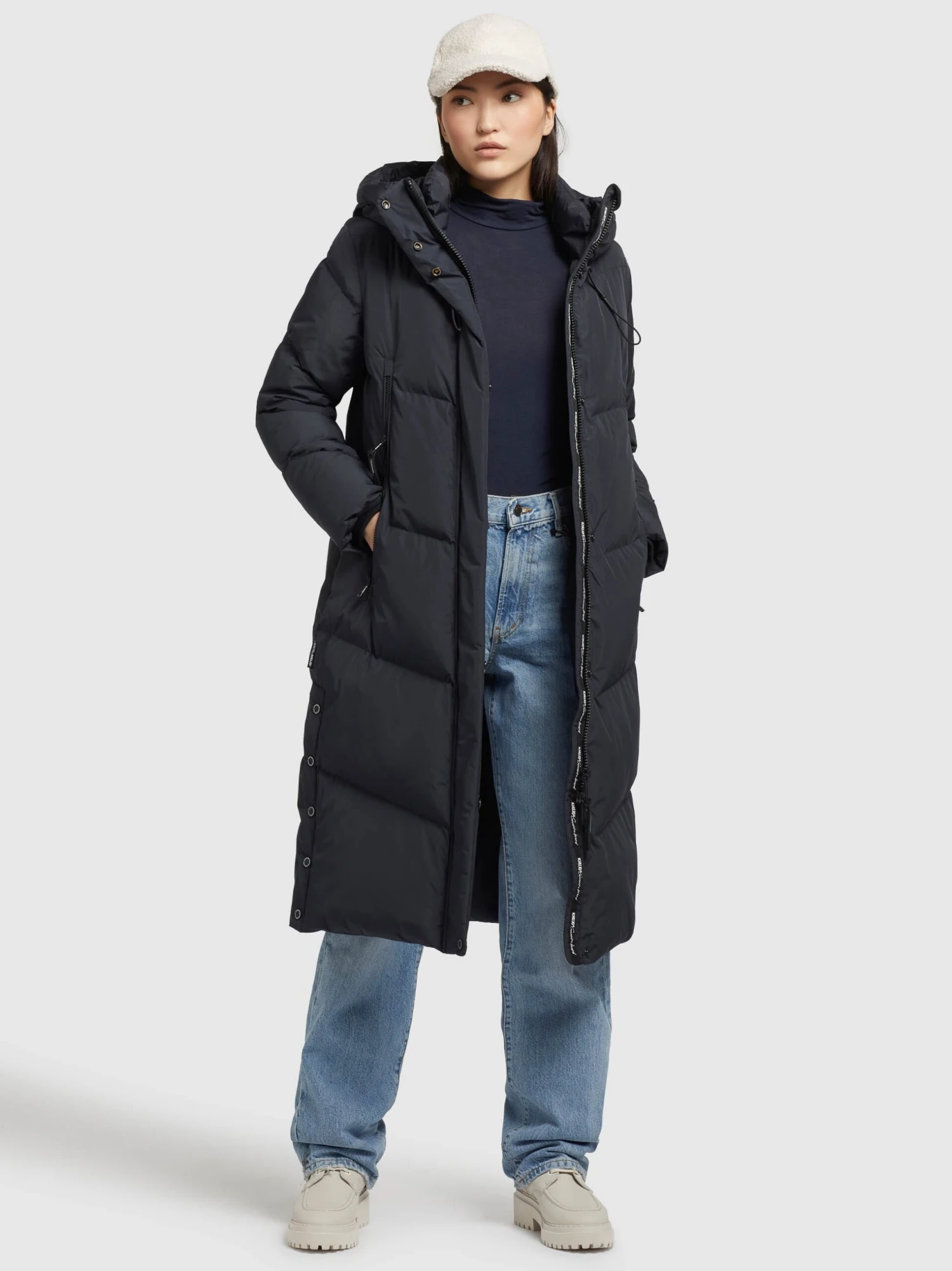 Khujo Mantel SONJE4 In Graublau 6 Khujo Mantel SONJE4 In Graublau – Bild 6